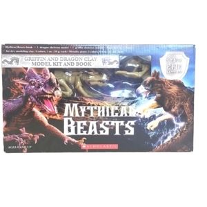 NEW Scholastic Mythical Beasts Griffin and Dragon Clay Model Kit and Book